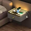 Wireless Charging Side Table - Power Hub for Multimedia