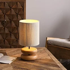 WoodWave Desk Lamp - Modern Wooden Table Light