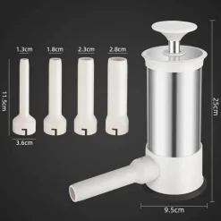 Wurstformer aus Edelstahl – selbstgemachtes Wurstfüllwerkzeug für einfaches Kochen