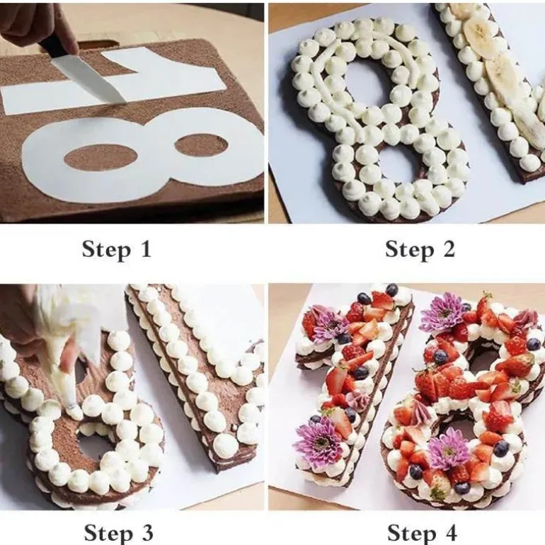 Zahlen-Kuchenform – vielseitiges Backwerkzeug für dekorierte Kuchen von 10 bis 35 cm
