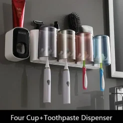 Zahnbürstenhalter – Multifunktionaler Badezimmer-Organizer und Aufbewahrungslösung