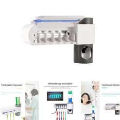 Zahnbürsten-Organizer – Desinfektionshalter zur Wandmontage