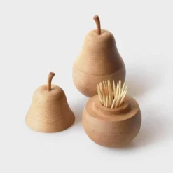Zahnstocherhalter aus Holz in Birnenform – dekoratives Küchenaccessoire