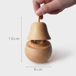 Zahnstocherhalter aus Holz in Birnenform – dekoratives Küchenaccessoire