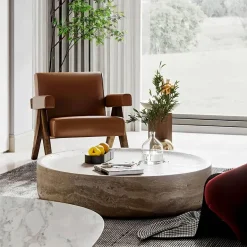 Zariah Travertin Couchtisch