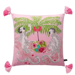 Zebra Kissenbezug - Orange Floral Animal Kingdom Dekor