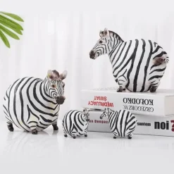Zebra-Skulptur – Modernes Harzdekor für das Home Office