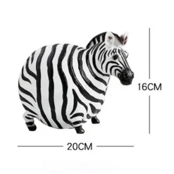 Zebra-Skulptur – Modernes Harzdekor für das Home Office