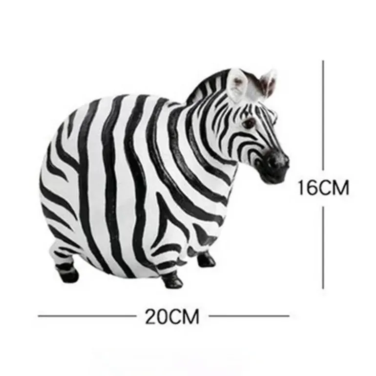 Zebra-Skulptur – Modernes Harzdekor für das Home Office