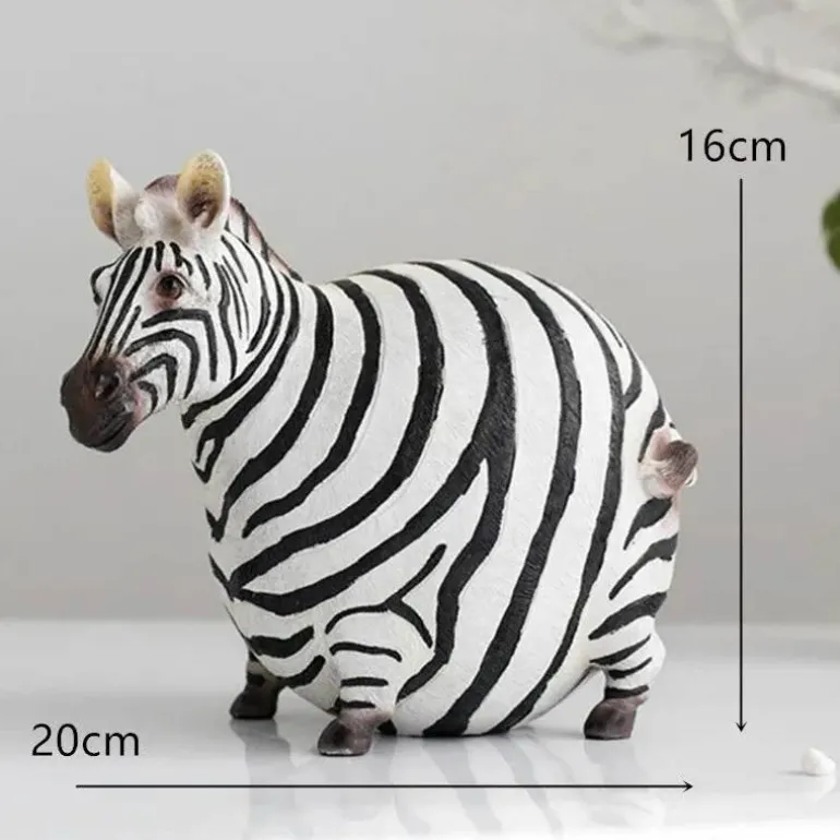 Zebra-Skulptur – Modernes Harzdekor für das Home Office