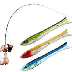 Zusammenklappbare Mini-Angelrute – Tragbare Angelrute in Fischform