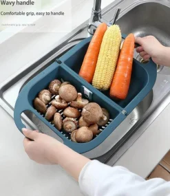 Zusammenklappbarer Abflusskorb – faltbares Küchenspülensieb