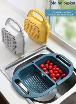 Zusammenklappbarer Abflusskorb – faltbares Küchenspülensieb