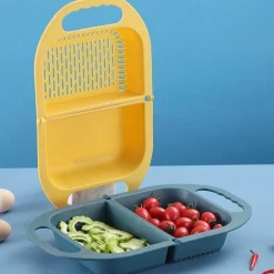 Zusammenklappbarer Abtropfkorb für Obst und Gemüse – Küchensieb