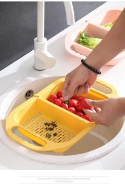 Zusammenklappbarer Abtropfkorb für Obst und Gemüse – Küchensieb
