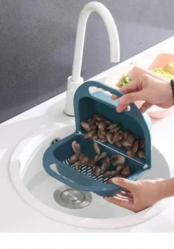 Zusammenklappbarer Abtropfkorb für Obst und Gemüse – Küchensieb