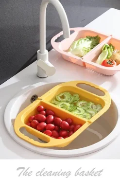 Zusammenklappbarer Abtropfkorb für Obst und Gemüse – Küchensieb