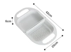 Zusammenklappbarer Abtropfkorb für Obst und Gemüse – Küchensieb