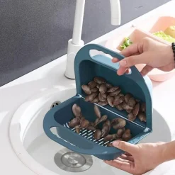 Zusammenklappbarer Abtropfkorb zum Waschen von Obst und Gemüse – platzsparendes Küchenutensil