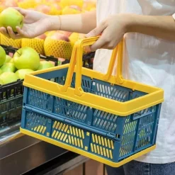 Zusammenklappbarer Einkaufskorb – Faltbare Tragetasche für einfaches Tragen