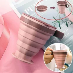 Zusammenklappbarer Reisebecher aus Silikon – Teleskop-Klappbecher