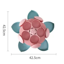 Zweilagige rotierende Blumen-Süßigkeiten-Snackbox